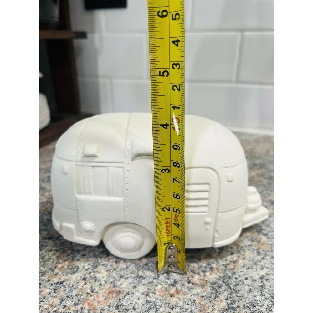 Ready to Paint Ceramic Bisque Camper Trailer Truck 6x4” Ready To Paint Decor